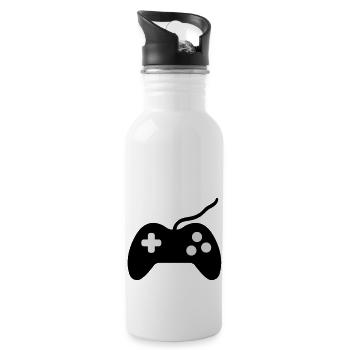 controller symbol - Trinkflasche mit integriertem Trinkhalm - Weiß - Rechts