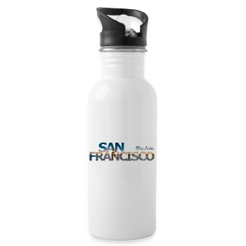 Région de la baie de San Francisco - cadeau - Gourde avec paille intégrée - blanc - Droite