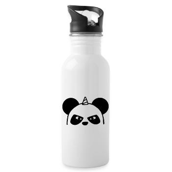 Unicorn Panda - Trinkflasche mit integriertem Trinkhalm - Weiß - Rechts