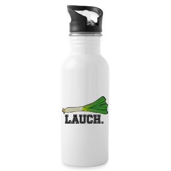 lauch1 - Trinkflasche mit integriertem Trinkhalm - Weiß - Rechts