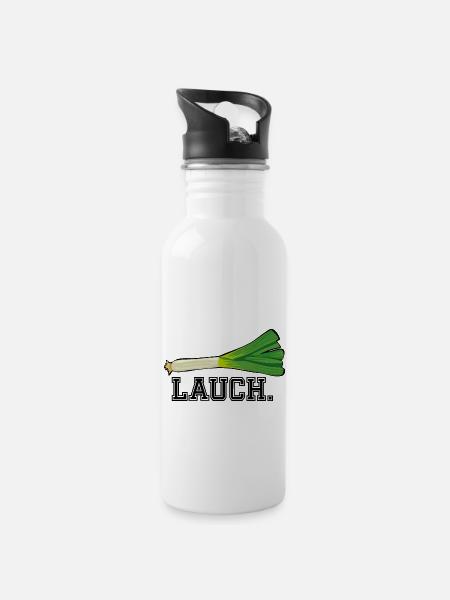 lauch1 - Water bottle with straw - white