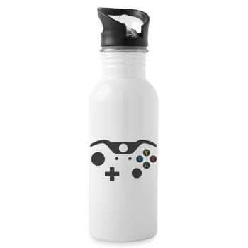 Manette de jeux vidéo 2 - Gourde avec paille intégrée - blanc - Droite
