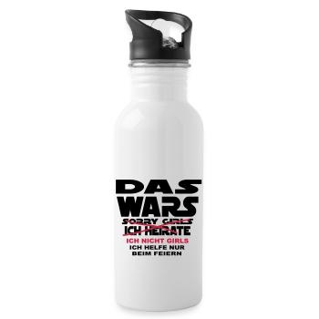 Bachelor party I threw marry ... I - Water bottle with straw - white - Right
