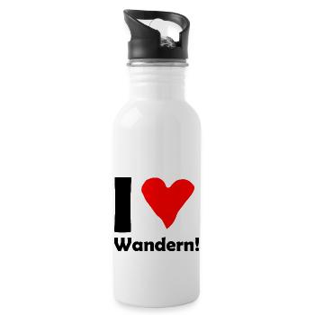J'aime la randonnée / J'aime la randonnée - Gourde avec paille intégrée - blanc - Droite