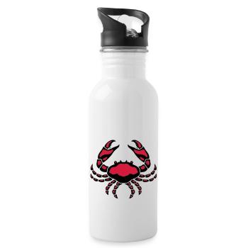 Cancer / Krebs / Crabe / Cáncer / Cancro (2C) - Water bottle with straw - white - Right