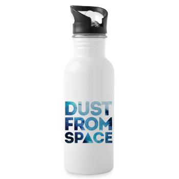 dust from space HIPSTER MOUSTACHE GEEK SWAG STYLE - Trinkflasche mit integriertem Trinkhalm - Weiß - Rechts