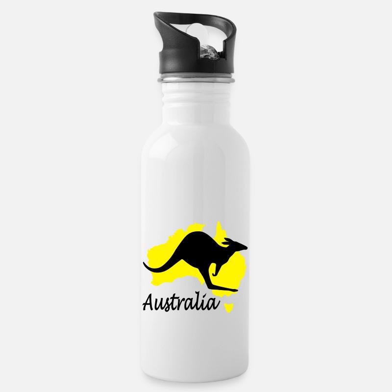 australia - Gourde avec paille intégrée - blanc
