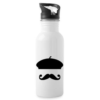 französisch touch - Trinkflasche mit integriertem Trinkhalm - Weiß - Rechts