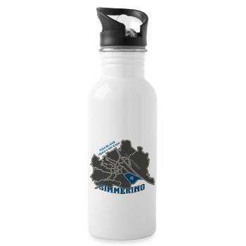 Simmering Wien 11 - Trinkflasche mit integriertem Trinkhalm - Weiß - Rechts