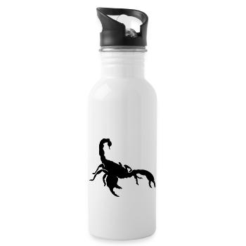 scorpion - Water bottle with straw - white - Right