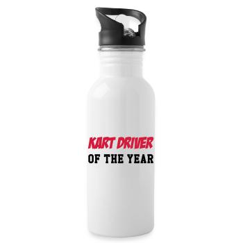 Karting / Kart / Go-Kart / Sport / Driver - Water bottle with straw - white - Right