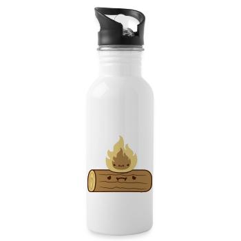 Clipart wood log burns - Water bottle with straw - white - Right