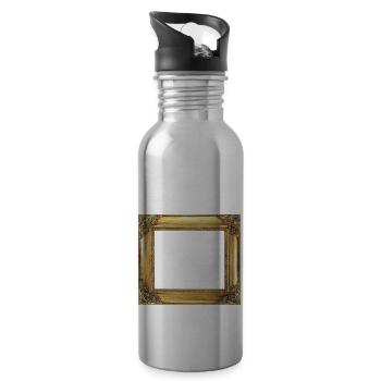 Cadre photo doré - Gourde avec paille intégrée - argent clair - Droite
