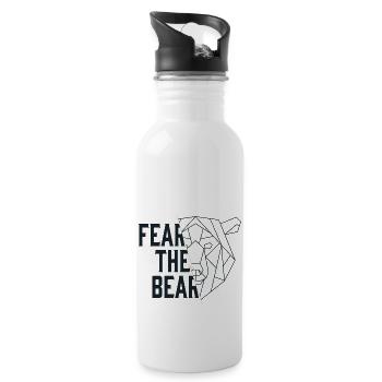 Fear The Bear Bear Bear Stock Exchange Trading - Water bottle with straw - white - Right