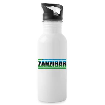 Zanzibar - Gourde avec paille intégrée - blanc - Droite