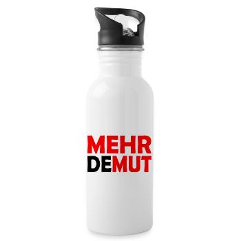 Demut - Trinkflasche mit integriertem Trinkhalm - Weiß - Rechts