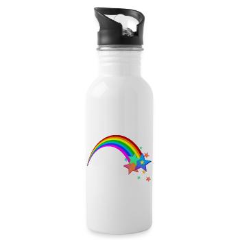 Rainbow Shooting Star - Water bottle with straw - white - Right