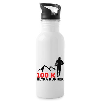 100k ultra runner - Water bottle with straw - white - Right