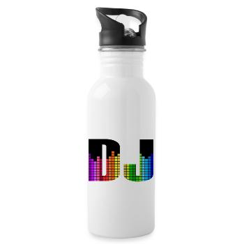 DJ Bunter Equalizer - Trinkflasche mit integriertem Trinkhalm - Weiß - Rechts