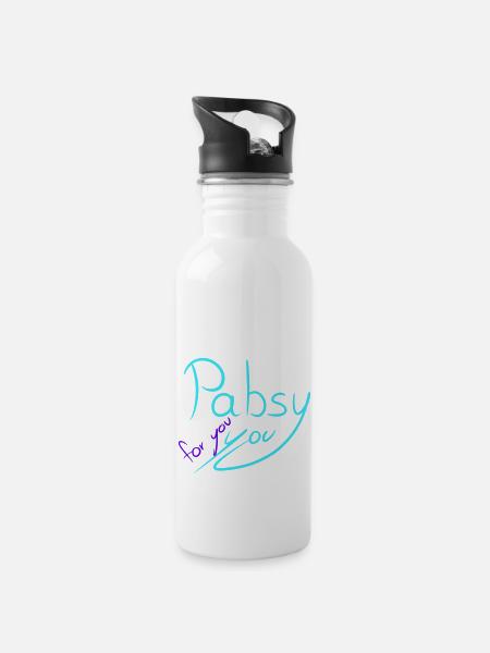 Pabsy Vous - Gourde avec paille intégrée - blanc