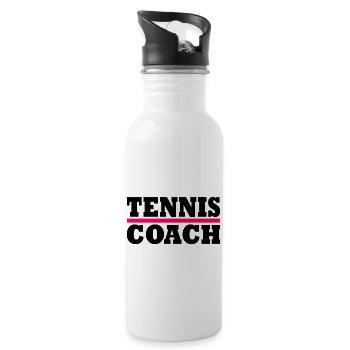 Tennis coach - Gourde avec paille intégrée - blanc - Droite