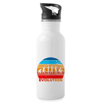 Evolution of IT EDP Computer Science Computer Nerds - Water bottle with straw - white - Right