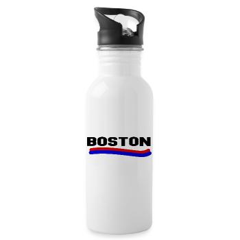 Boston - Trinkflasche mit integriertem Trinkhalm - Weiß - Rechts