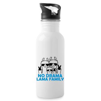 Parents No Drama Llama - Water bottle with straw - white - Right