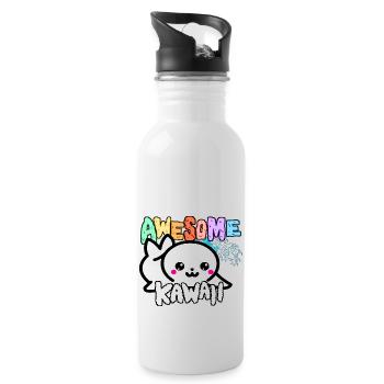 Seal - Kawaii - Water bottle with straw - white - Right
