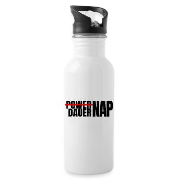 Dauernapp statt Powernap - Schlafen entspannen - Trinkflasche mit integriertem Trinkhalm - Weiß - Rechts