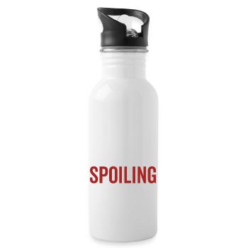 Judith ist mein Name Verderben ist mein Spiel - Trinkflasche mit integriertem Trinkhalm - Weiß - Rechts
