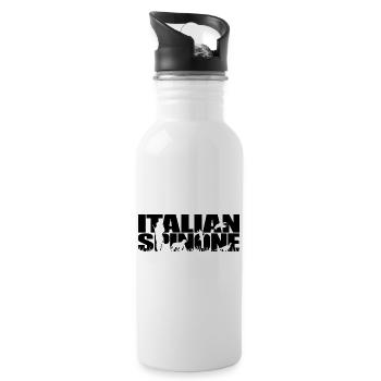 ITALIAN SPINONE Jagdhund Jagdhunde Wilsigns - Trinkflasche mit integriertem Trinkhalm - Weiß - Rechts