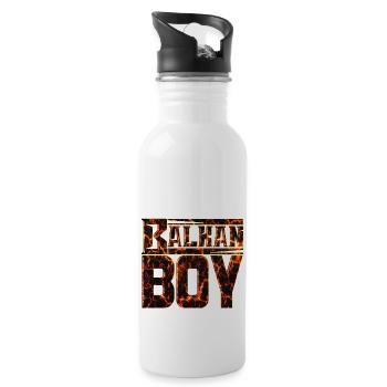 balkan croatia bosnia serbia juge exyu boy boys - Water bottle with straw - white - Right