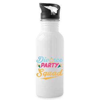 Divorce Party Support Squad Divorcee Ex-Wife Women - Water bottle with straw - white - Right