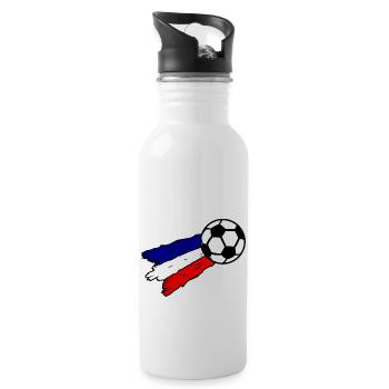 L’équipe de football Français - Gourde avec paille intégrée - blanc - Droite