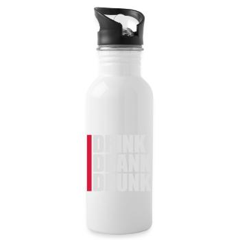 drink drank drunk Zitat - Trinkflasche mit integriertem Trinkhalm - Weiß - Rechts