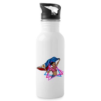 Philippinen Filipina Stolz Flagge Pinay I Geschenk - Trinkflasche mit integriertem Trinkhalm - Weiß - Rechts