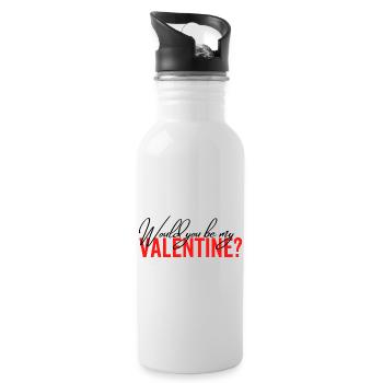 Seriez-vous mon Valentin - Gourde avec paille intégrée - blanc - Droite