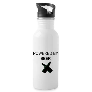 Beer Beer Wine Vino Party - Water bottle with straw - white - Right