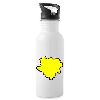 dortmund karte map 02 - Trinkflasche mit integriertem Trinkhalm - Weiß - Rechts