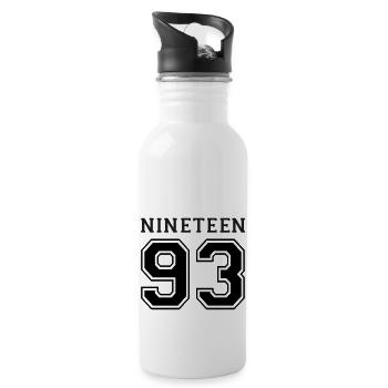 1993 - Trinkflasche mit integriertem Trinkhalm - Weiß - Rechts