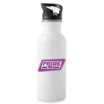 Pride Gender Fluid - Water bottle with straw - white - Right