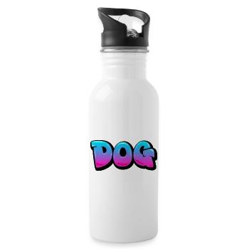 DOG - Trinkflasche mit integriertem Trinkhalm - Weiß - Rechts