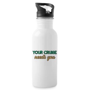 Your cruise needs you | Fans of cruises - Water bottle with straw - white - Right