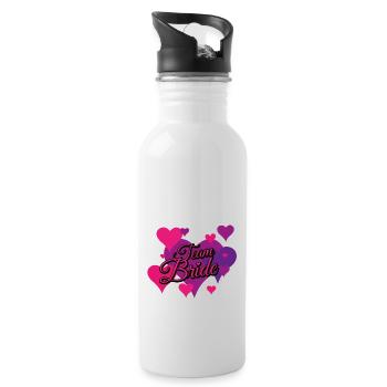 Team Bride - Trinkflasche mit integriertem Trinkhalm - Weiß - Rechts