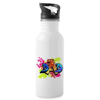 DAD - Trinkflasche mit integriertem Trinkhalm - Weiß - Rechts