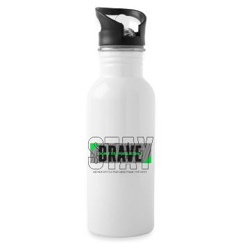 Gosages - Be Brave - Water bottle with straw - white - Right