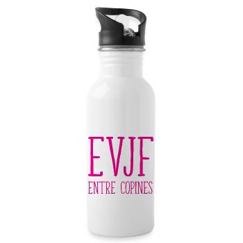 Bachelorette party with girlfriends bride-to-be - Water bottle with straw - white - Right