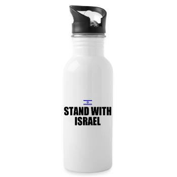 Stand with israel - Gourde avec paille intégrée - blanc - Droite