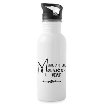 Vivre la future mariée - Gourde avec paille intégrée - blanc - Droite